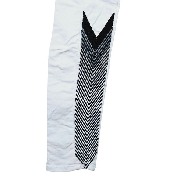 Rag and Bone Ivory Intermix Arrow Embroidery Khaki Pants, Sz 24 - Picture 6 of 12